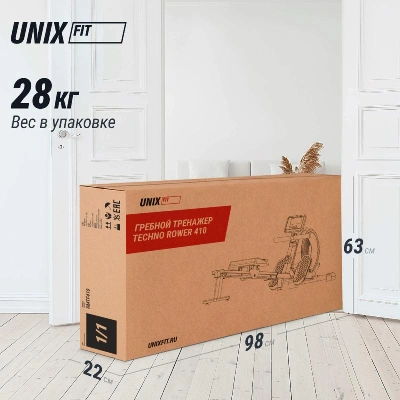 Гребной тренажер UNIX Fit механическая нагрузка / Techno Rower 410