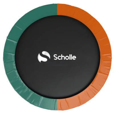 Батут Scholle Космический Близнец (Space Twin) Зеленый/Оранжевый 16 футов